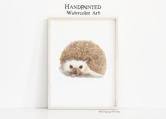 Hedgehog Face Watercolor Art, INSTANT DOWNLOAD