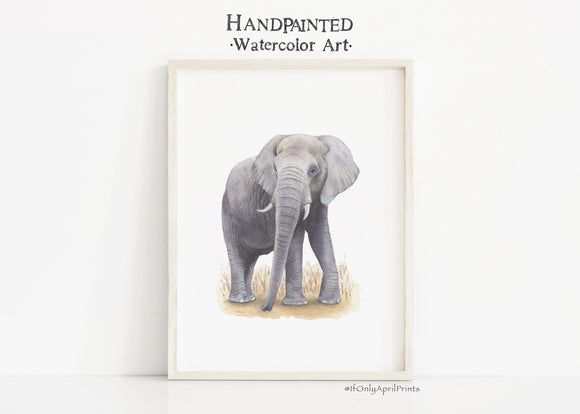 ELEPHANT Watercolor print, INSTANT DOWNLOAD
