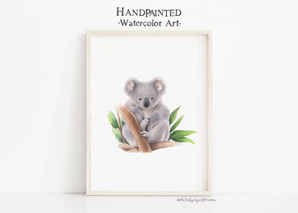 Koala Watercolor print, INSTANT DOWNLOAD