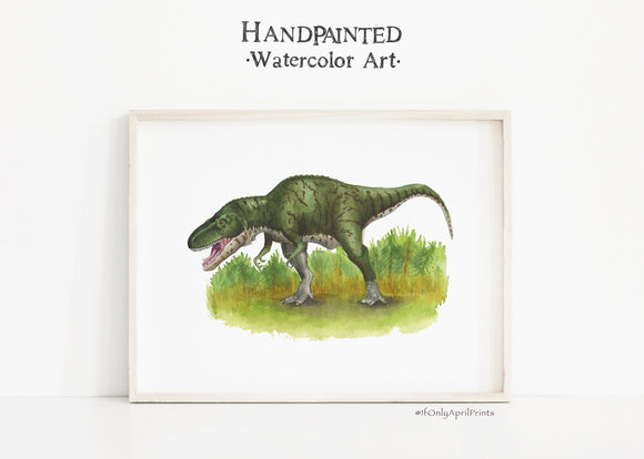 Watercolor Giganotosaurus Dinosaur, DIGITAL DOWNLOAD