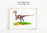 Unenlagia Watercolor Dinosaur Illustration