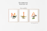 Letter M, Massospondylus Dinosaur print