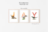 Letter J, Janenschia Dinosaur print